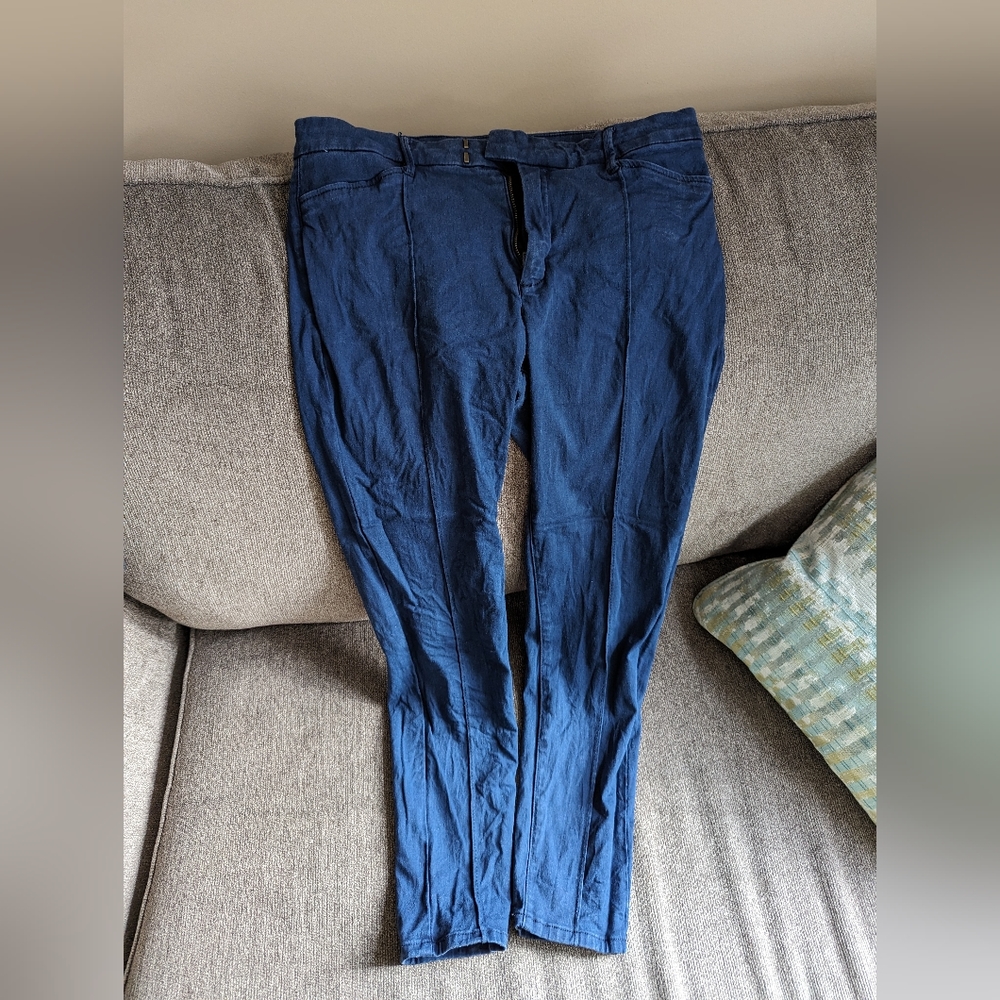 ModCloth Skinny Blue Ponte Pants Size 14